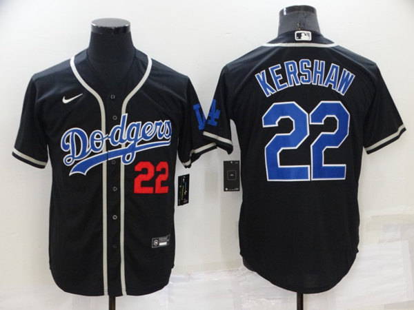 Men's Los Angeles Dodgers Active Player Custom Black Cool Base Stitched Baseball Jersey